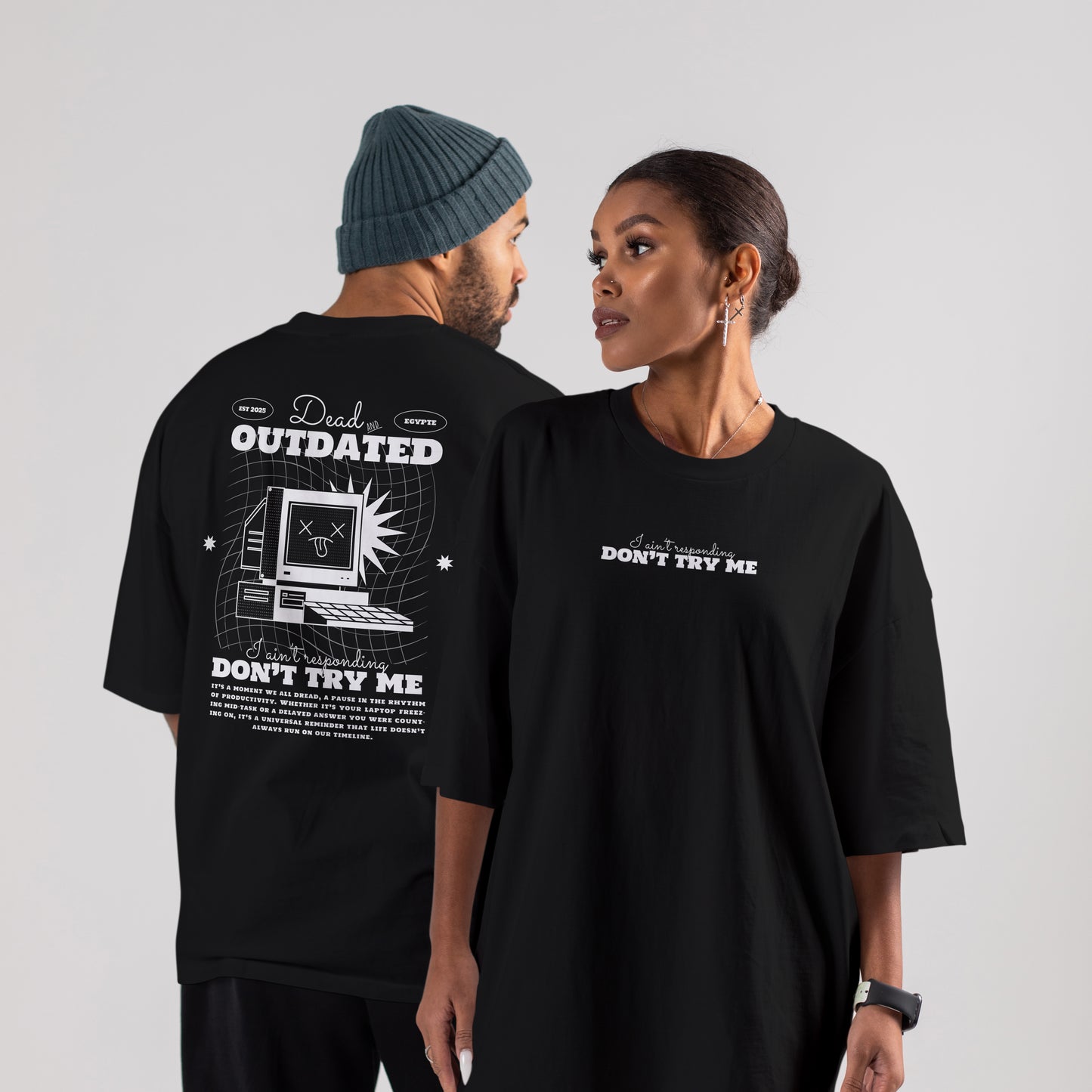 Black Outdated Oversize T-Shirt