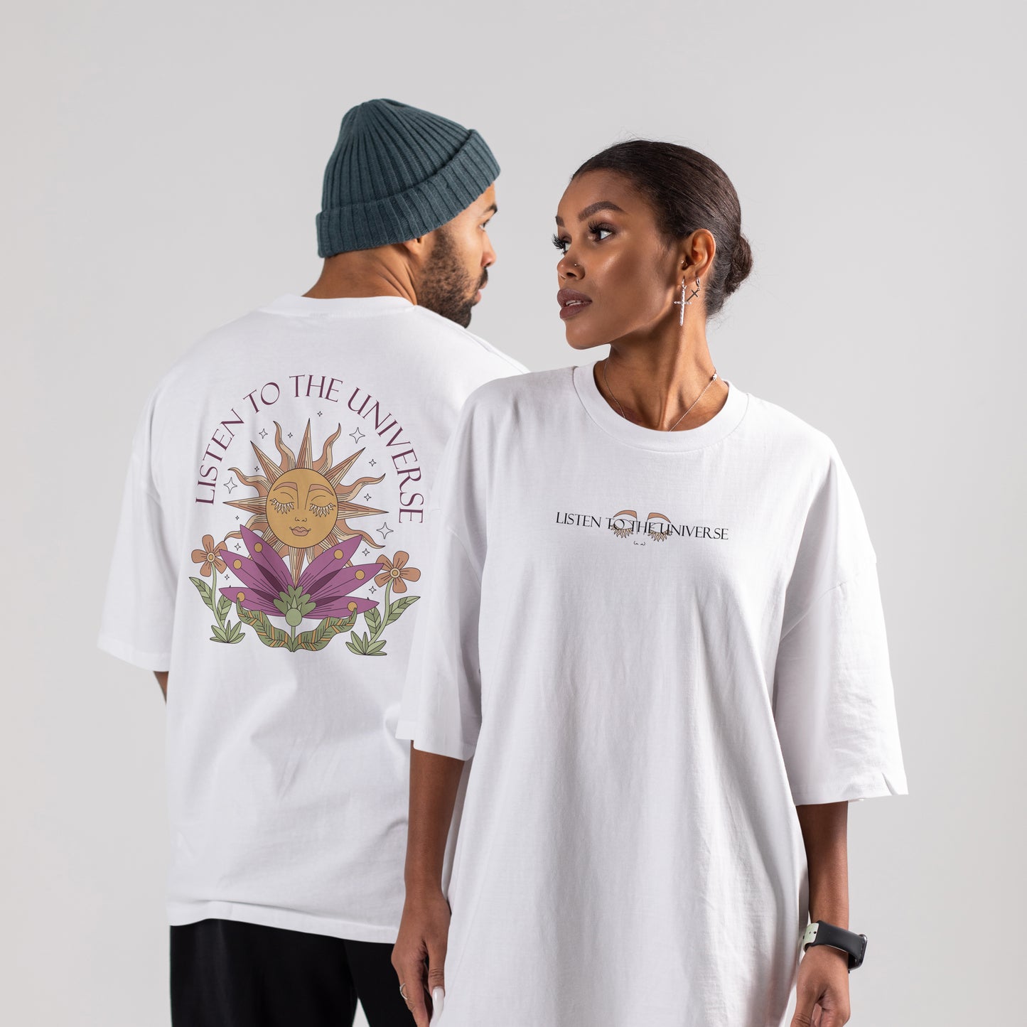 White Universe Oversize T-Shirt