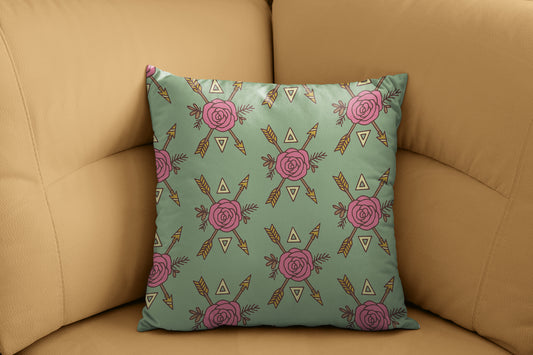 Arrows & Roses Velvet Pillow