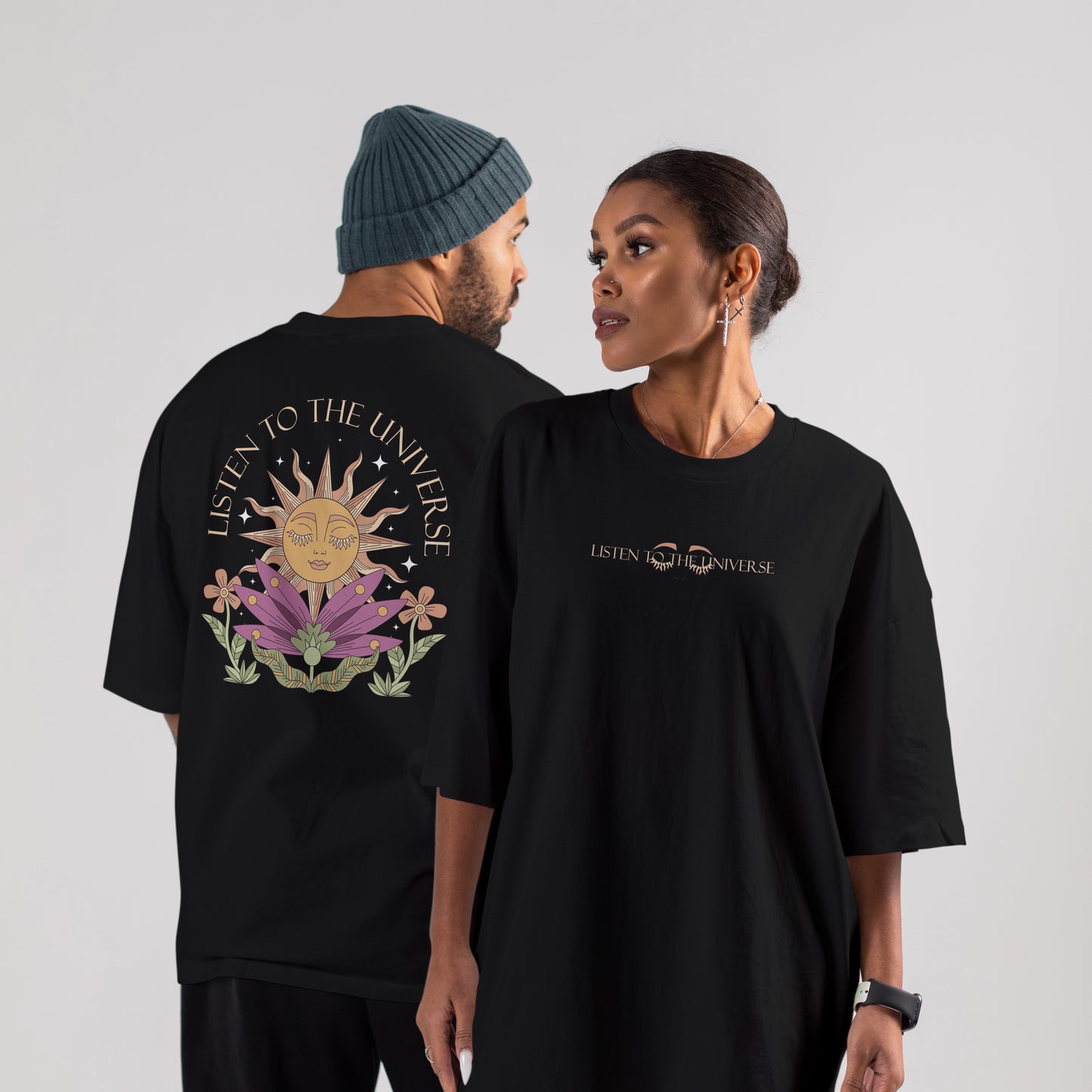 Black Universe Oversize T-Shirt