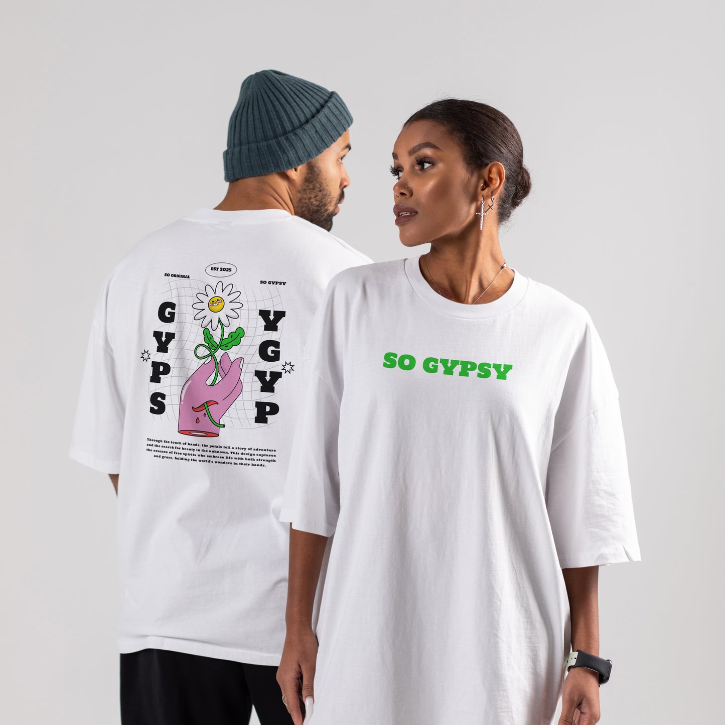 White So Gypsy Oversize T-Shirt