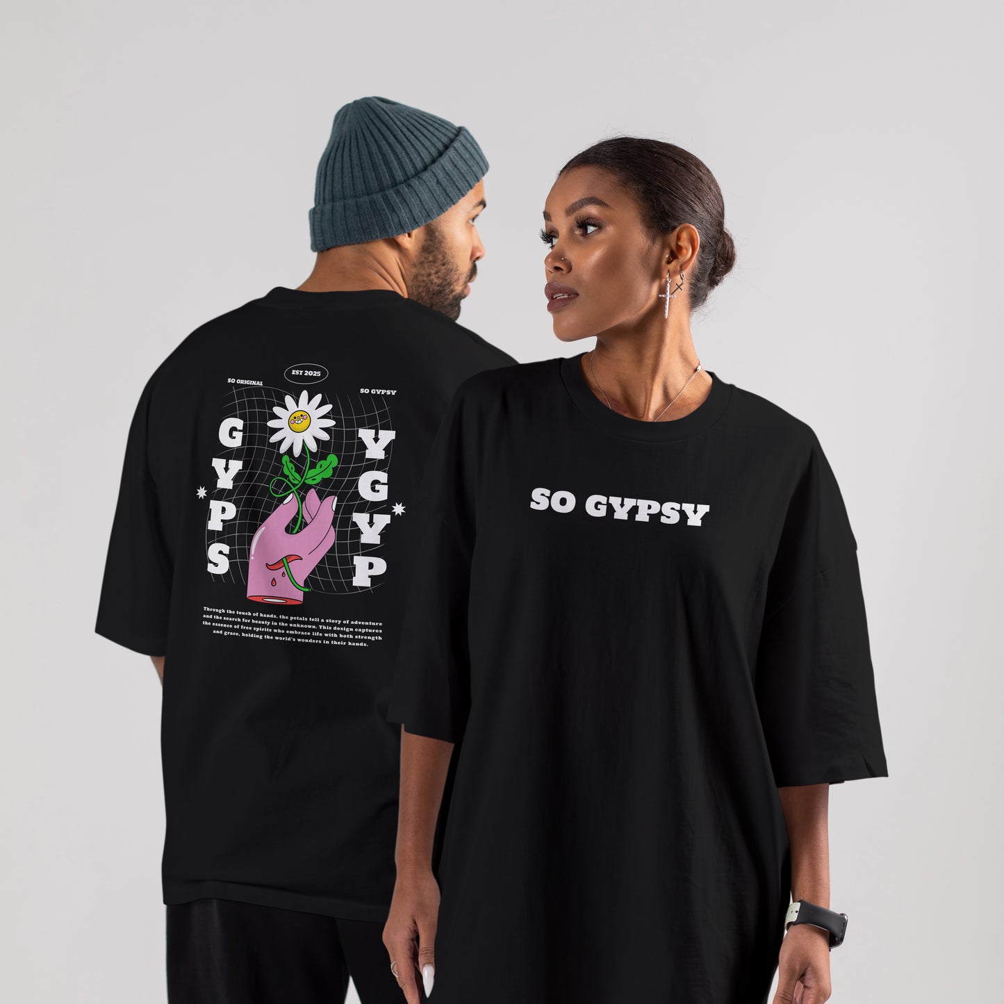 Black So Gypsy Oversize T-Shirt