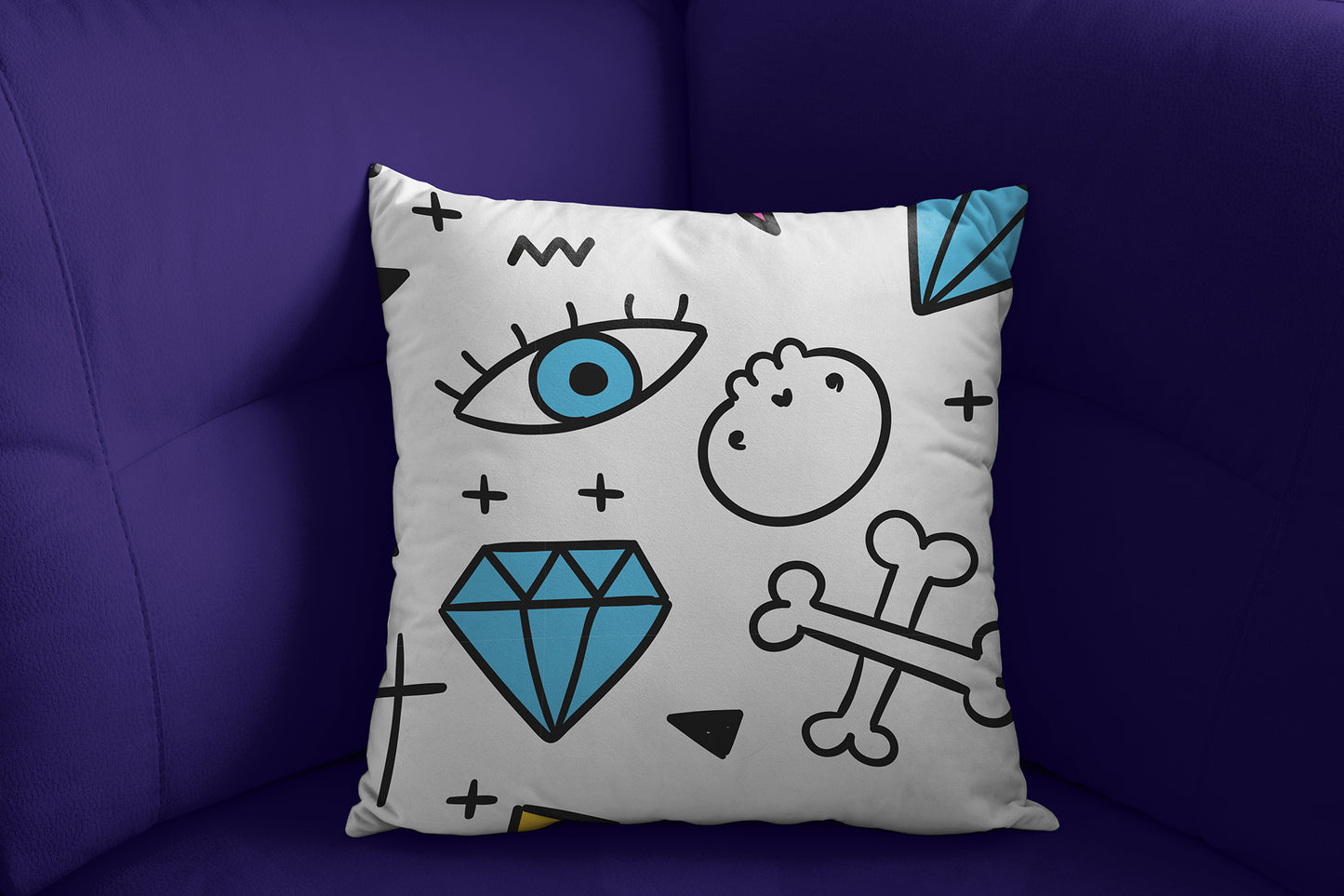 Diamond Eyes Velvet Pillow