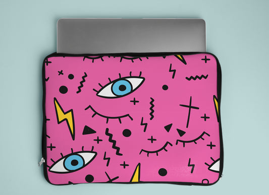 Pink Eyes Laptop Sleeve