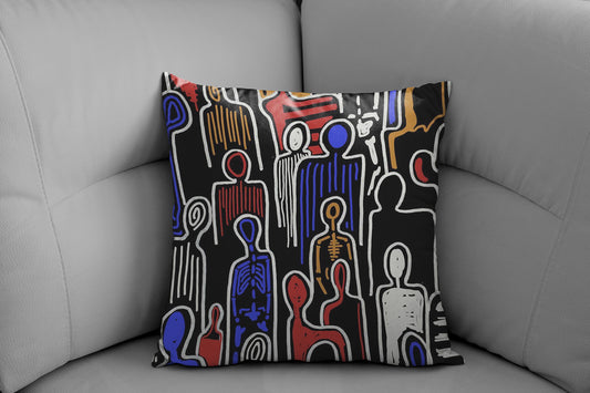 Neon Souls Velvet Pillow