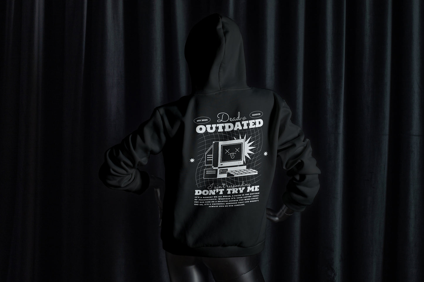 Black Unisex Outdated G Hoodie