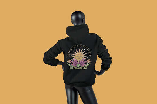 Black Listen To The Universe G Hoodie