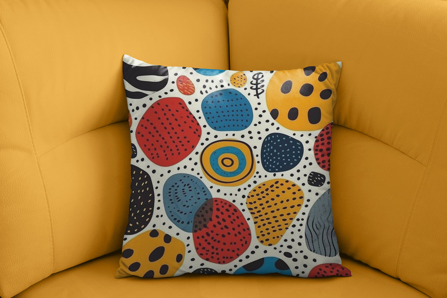 Dizzy World Velvet Pillow